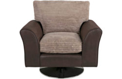 HOME New Bailey Jumbo Cord Swivel Chair - Natural
